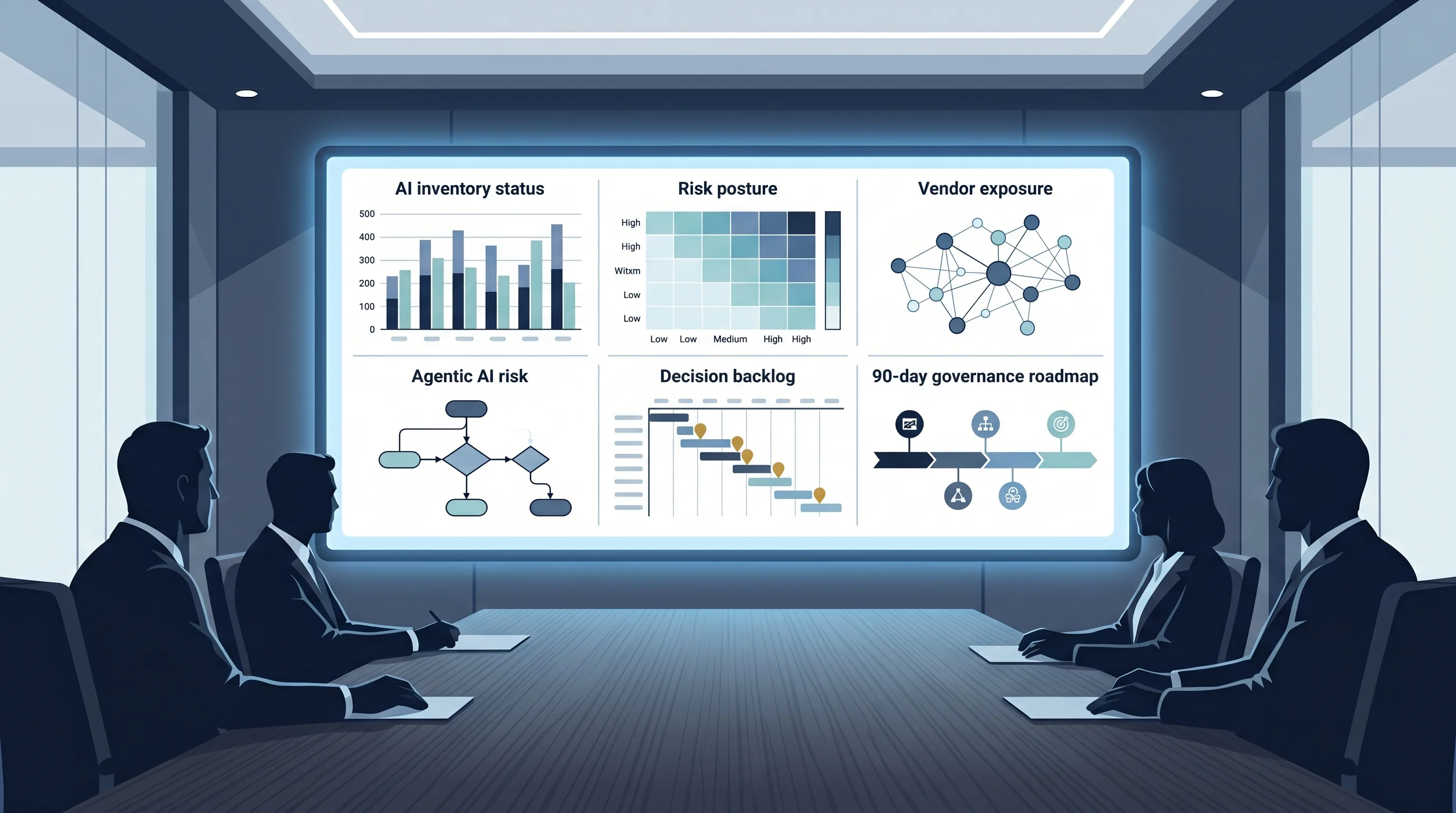 AI Board Reporting Sample Deck for governance risk and decision evidence
