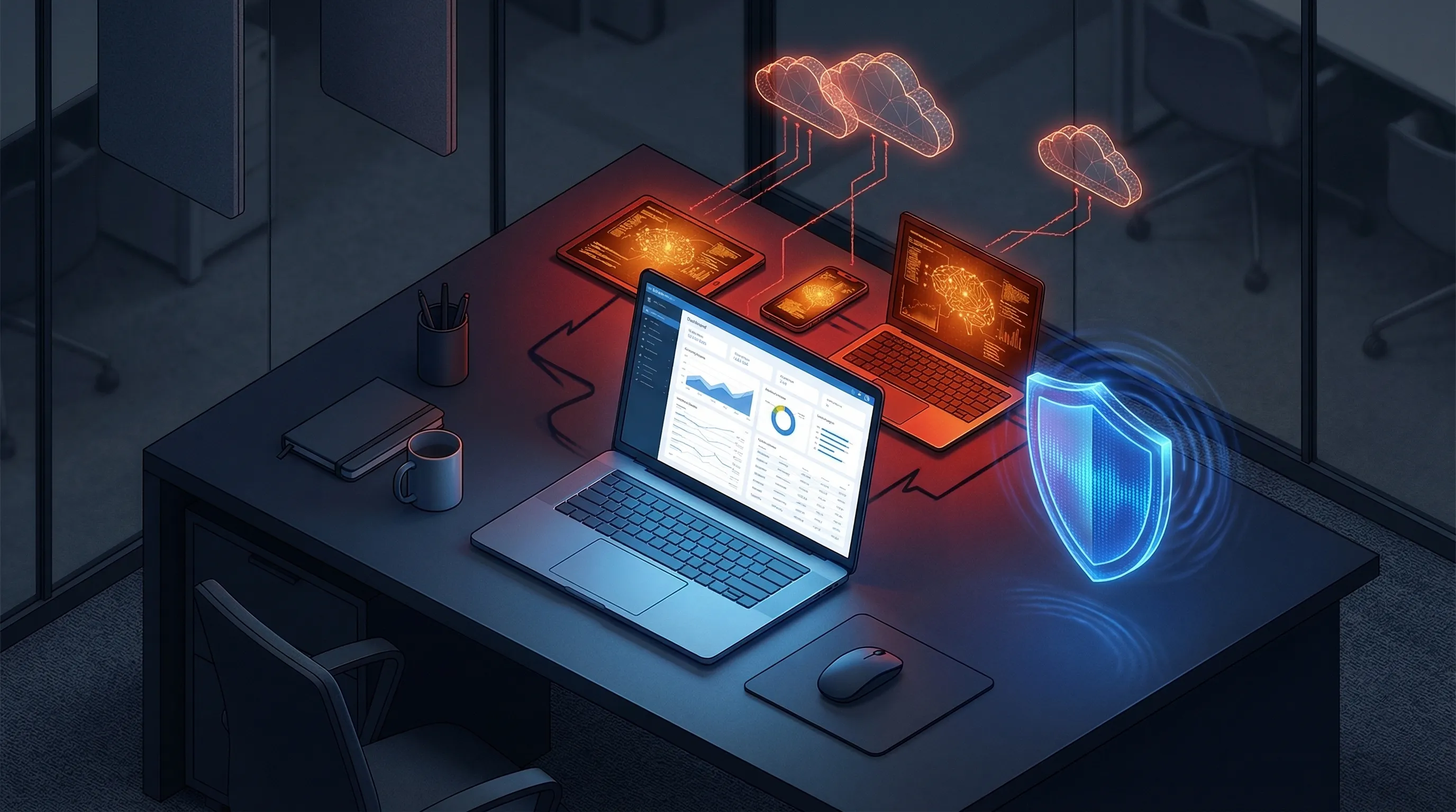 Rogue AI devices operating behind an approved laptop with unauthorized data connections