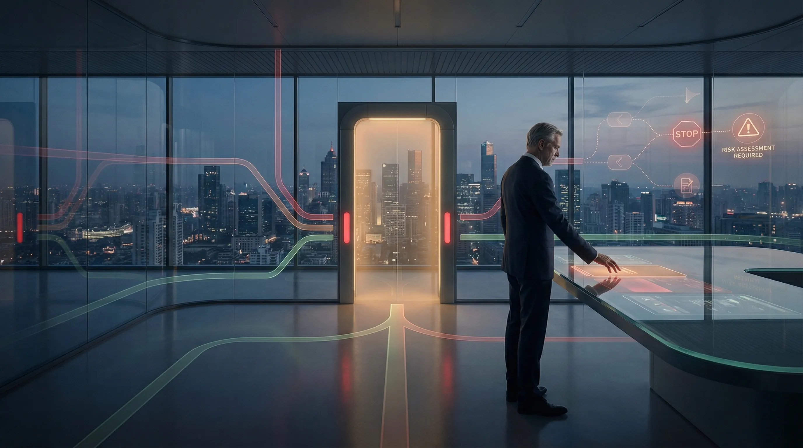 Human oversight checkpoint before a consequential AI decision